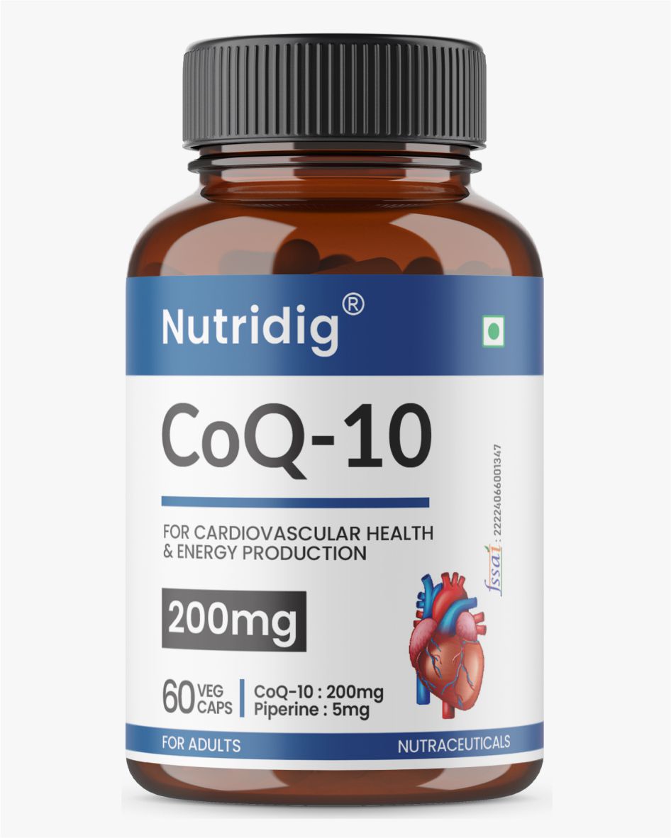 Premium COQ10 200mg + Piperine | High Strength | Heart Health & Energy Support | 60 Veg Capsules