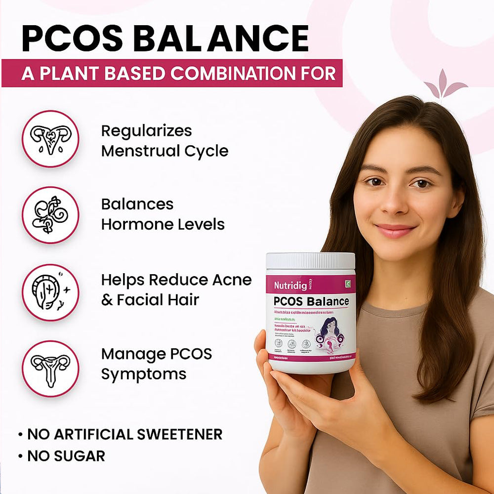 Nutridig® PCOS/PCOD Care Herbal Powder | Natural Ingredients - 250gm