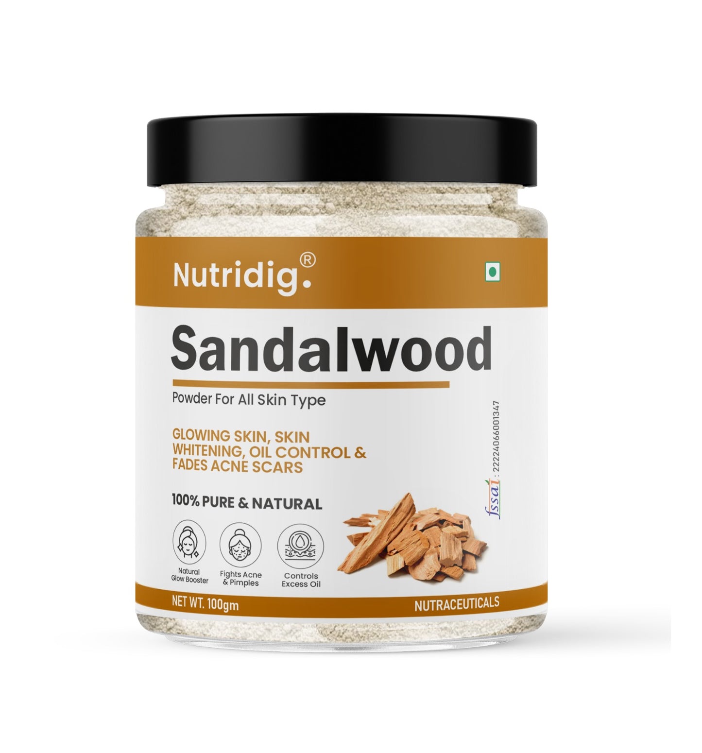 Sandalwood Powder 100gm – Soothing, Cooling & Natural Aroma