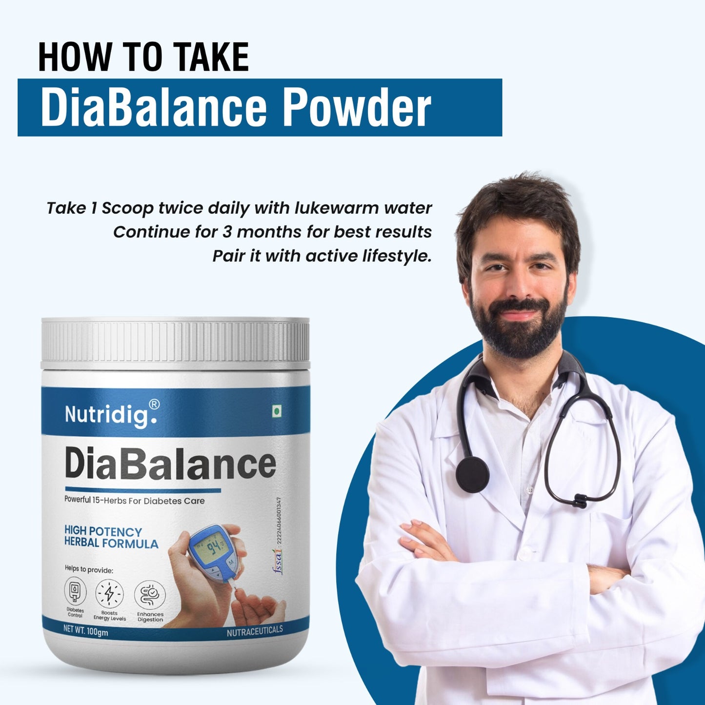 Nutridig® DiaBalance Powder | Herbal Powder for Diabetes Management