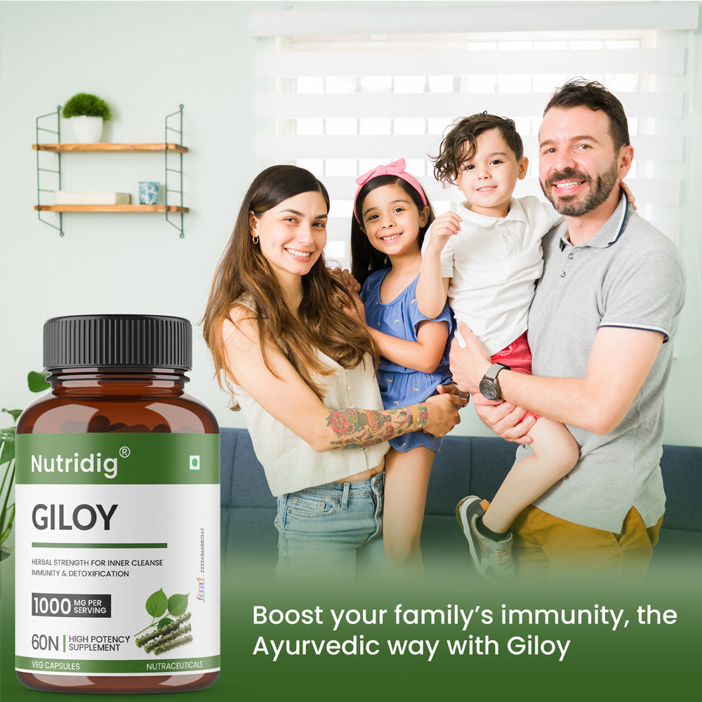 Nutridig Giloy Capsules – Immunity, Detox & Wellness | 60 Veg Capsules
