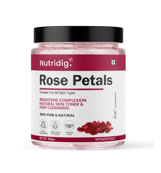 Rose Petal Powder 100g - Natural Dried Rose Powder