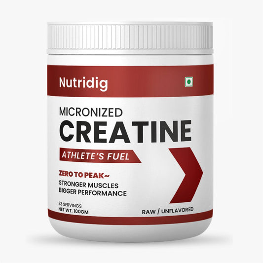 Creatine Monohydrate Micronized | Ultra Pure - No additives,  33 Servings, 100gm Pack