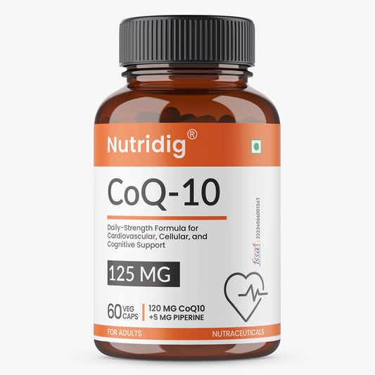CoQ10 (Ubiquinol) 125mg + Piperine 5mg | High Absoption - 60 Capsules